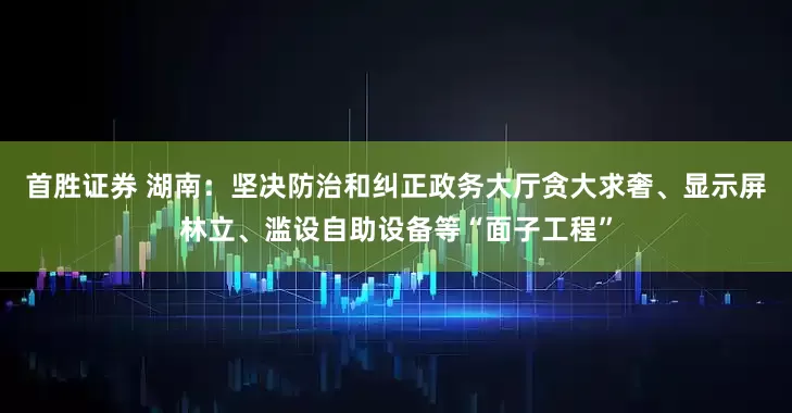 首胜证券 湖南：坚决防治和纠正政务大厅贪大求奢、显示屏林立、滥设自助设备等“面子工程”